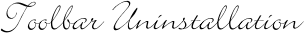 Toolbar Uninstallation